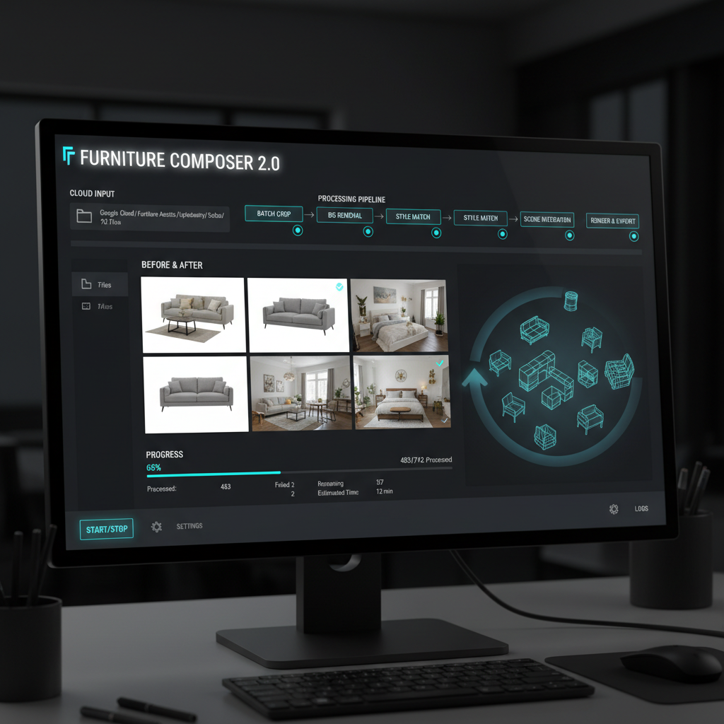 Drive Furniture Scene Agent — AI workflow template for automations